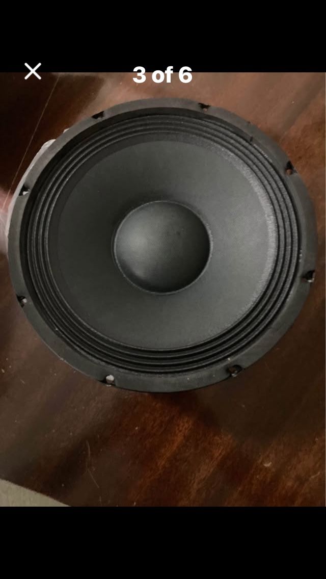 10" Woofer 4 ohm, W-1010. Replacement speaker.  NEW!! In box.  Price for (2)