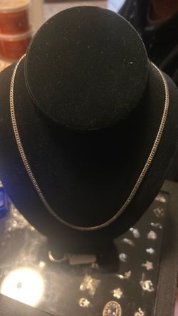 925 flat Cuban sliver chain