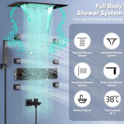 (Doozoler) 23” Full Body Thermostatic Shower System 