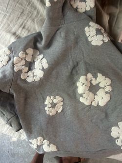 Grey denium tears hoodie