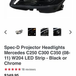 Mercedes Benz headlights w204