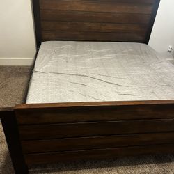 Solid Wood King Bed Frame. Used 