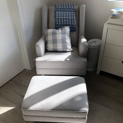 Pottery Barn Rocking Chair + Ottoman