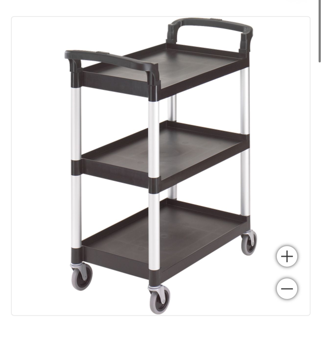 Cambro KD Service and Busing Cart, Black