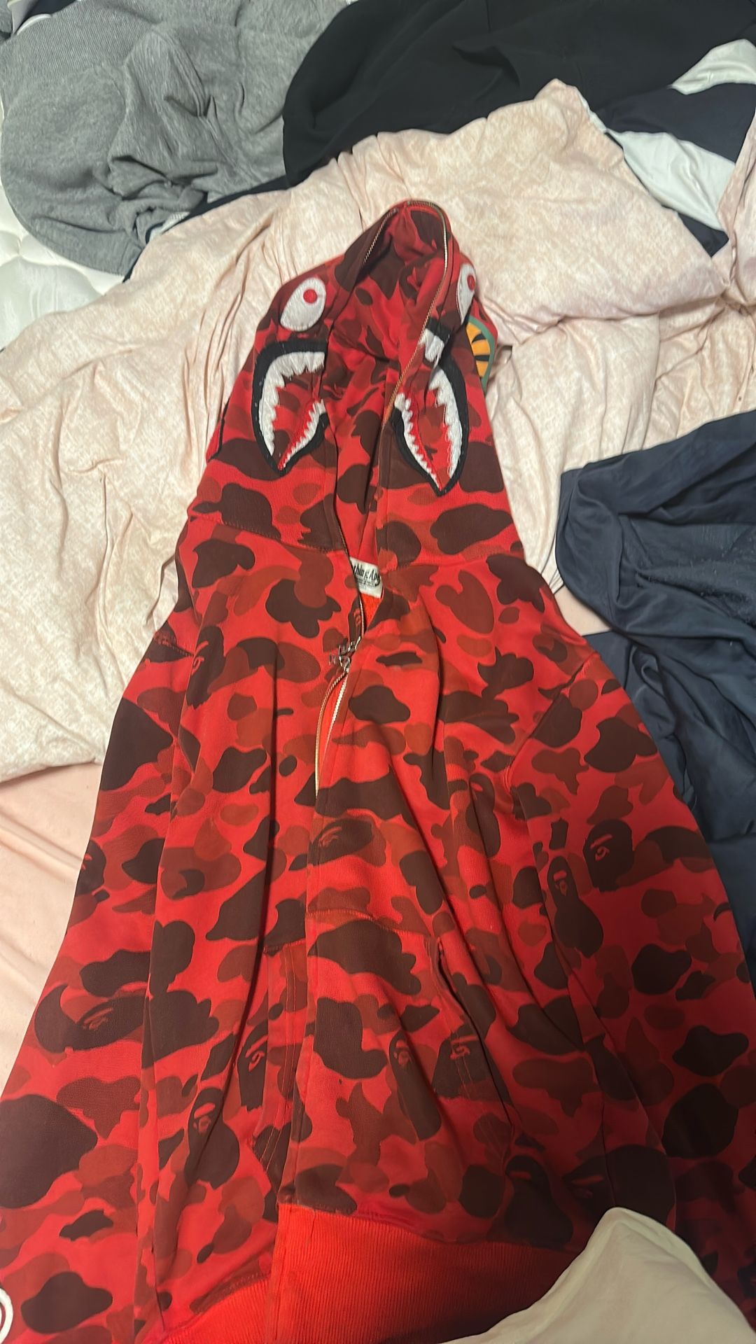 RED BAPE HOODIE (Look At Description)