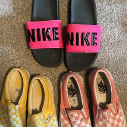 Women's Vans Yellow Size Junior 7 Nike Pink Vans 8.5