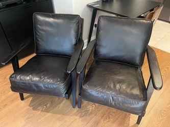Pottery Barn Raylan Chair-Full Grain Leather