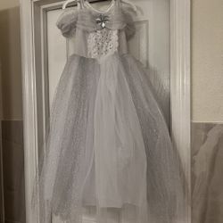 White Princess Dress Size 5t