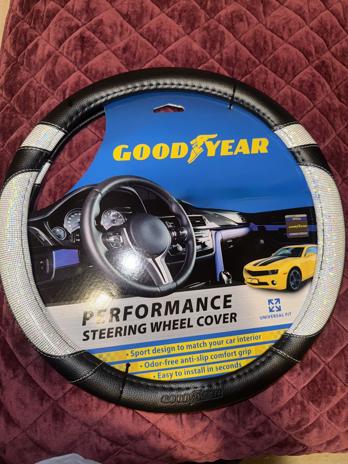Goodyear Sparkle Steering Wheel Cover New