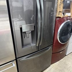 LG ThinQ  French Door Counter Depth Black Stainless Steel 