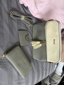 Purse with wallet, card holder & strap