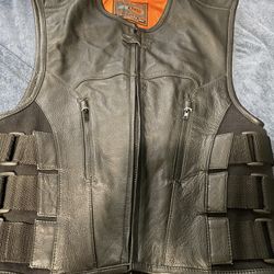 Motorcycle Leather Vest 