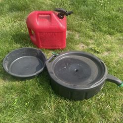 Oil Pans And Gas Can