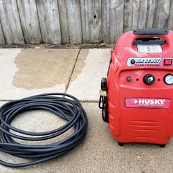 Husky air compressor, 135 PSI MAX, works well, cash only