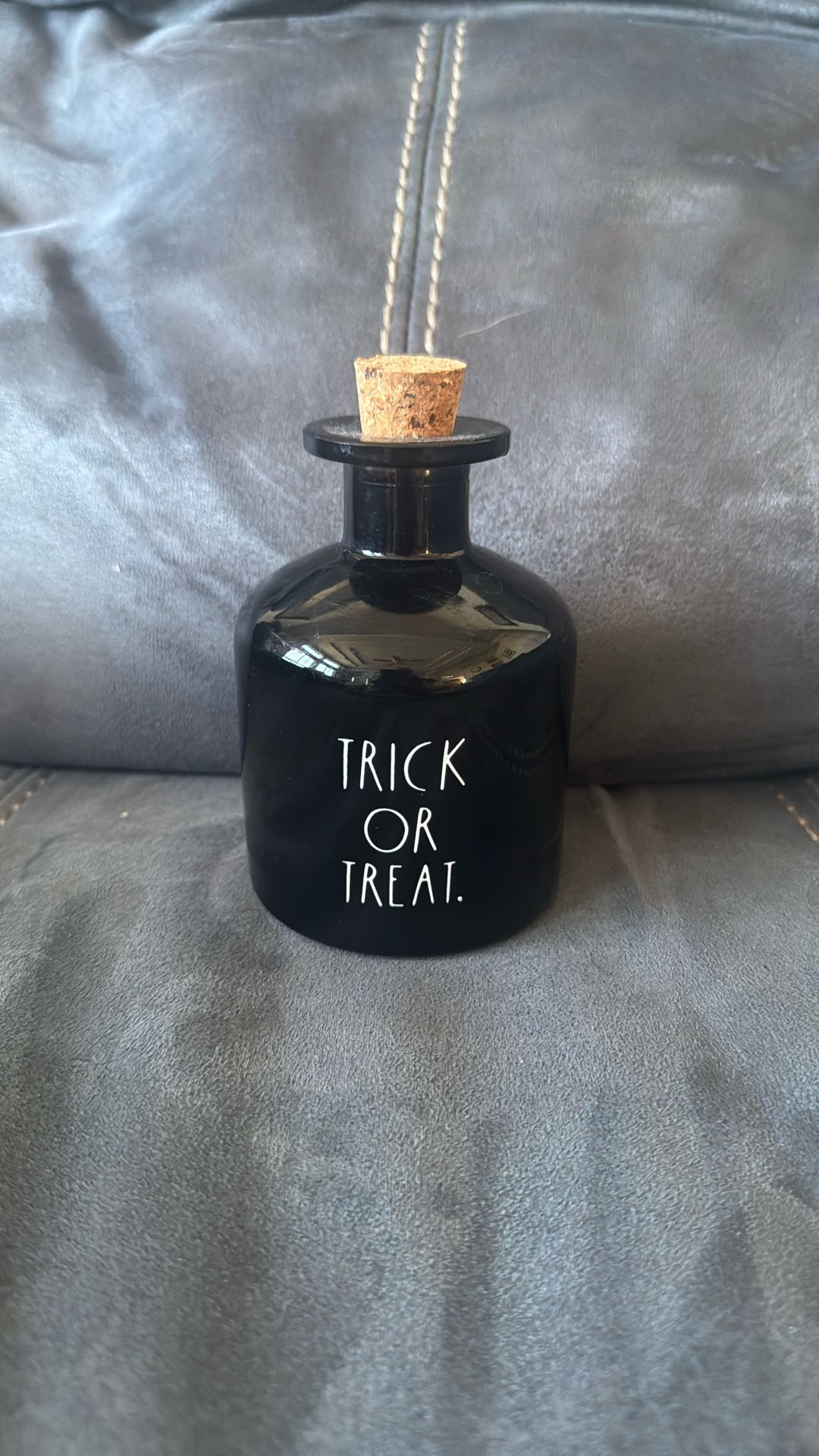 New Without Tags Rae Dunn Glass Potion Bottle With Cork Lid Trick Or Treat Halloween Decoration