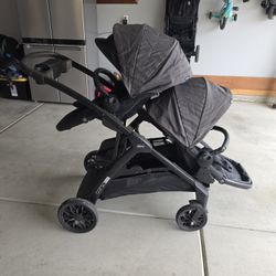 Chicco Corso Flex Single/Double Stroller And Carseat 