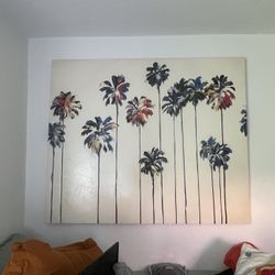 Dresser, Painting, Couch And Love Seat, And Tv 