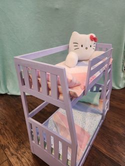 Our Generation Purple Doll Bunk Bed with Bedding