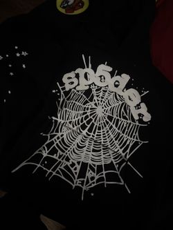Sp5der hoodie white and black