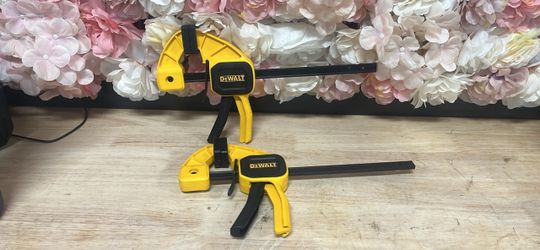 DEWALT 6 in. 100 lbs. Trigger Clamp Set (2 Piece) with 2.43 in Throat Depth