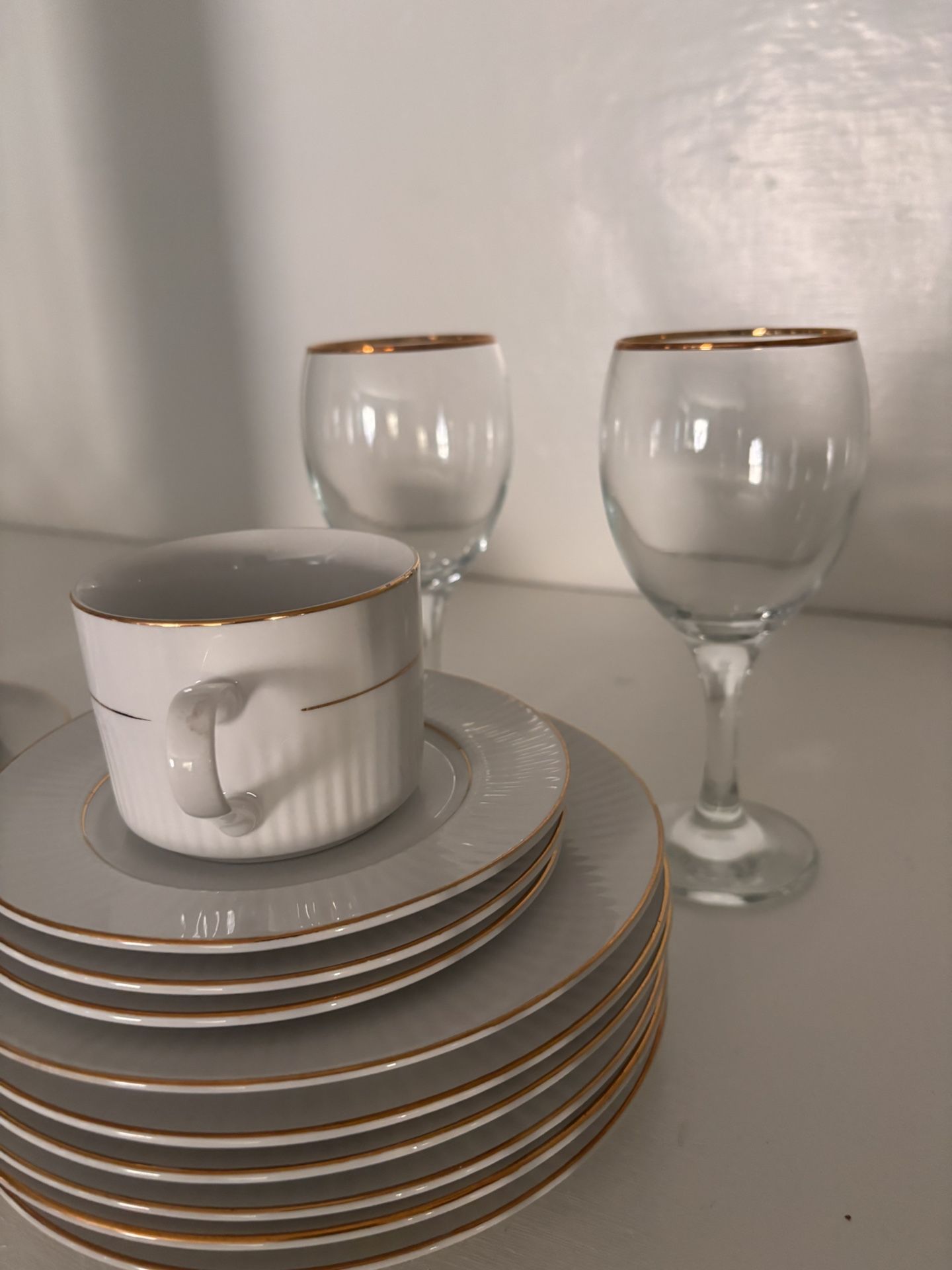 Gold Trim Dishes