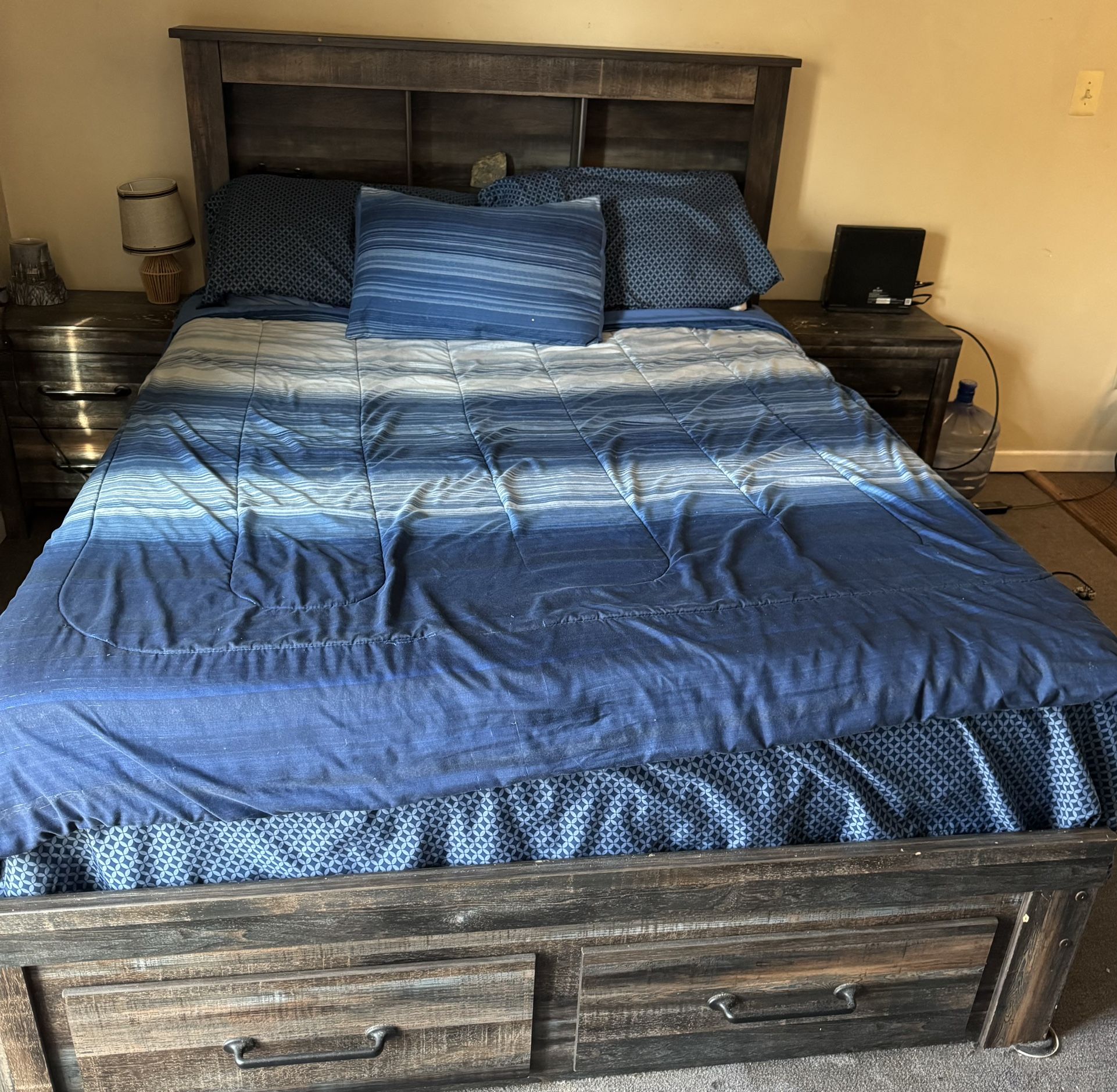 Queen Bed Frame & Dressers
