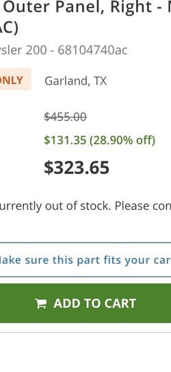 2015-2017 Door Skin For Chrysler 200