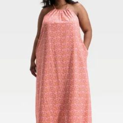 Women's Maxi Sundress - Universal Thread Orange Floral XXL