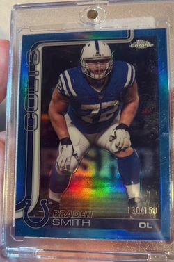 Braden Smith Topps Chrome Blue Refractor /150