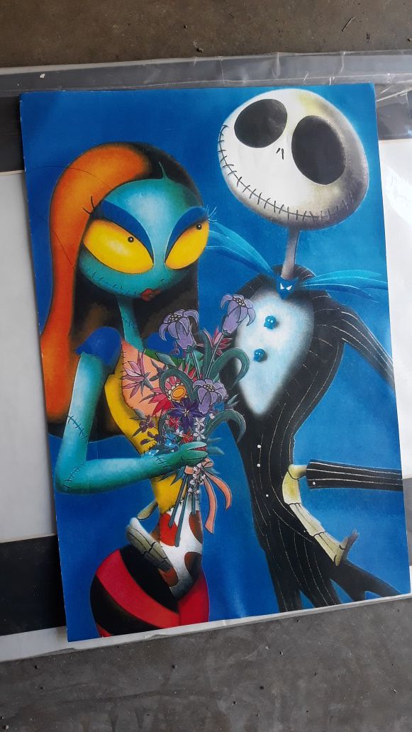 Jack and Sally Nightmare Before Christmas art picture