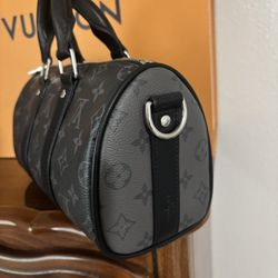 Mini Keepall in Monogram Eclipse.