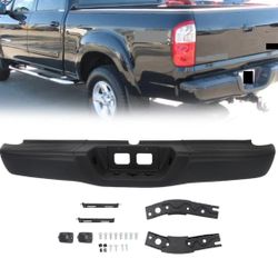 Rear Step Bumper Fit For 2000-2006 Toyota Tundra Complete Assembly Steel Black