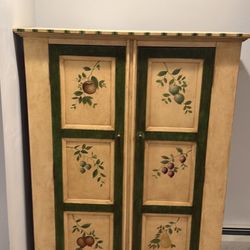 Old Accent Two Door Hand Painted Cabinet