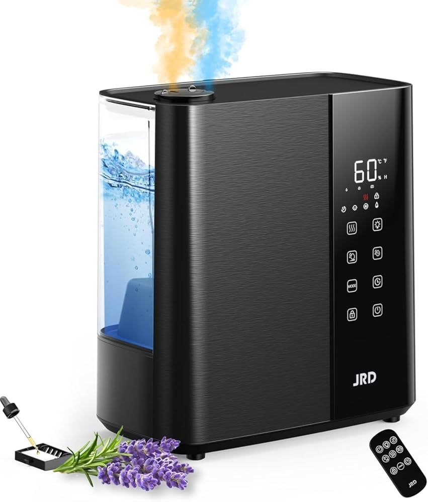 JRD Smart Humidifiers for Bedroom, 5L Warm & Cool Mist Ultrasonic Air Humidifier for Large Room Home Indoor, 50Hrs Quiet Runtime for Baby, Plants, Rem