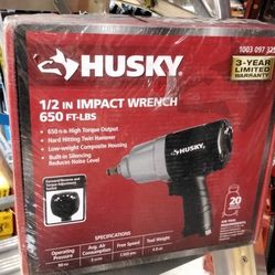 Husky 1/2" IN. Impact Wrench 650ft.lbs 