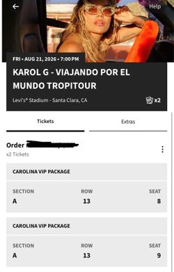 Karol G VIP Levi stadium