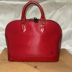 Louis Vuitton Alma Epi RedLeather bag