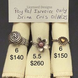 James Avery Rings Size And Price In The Picture 