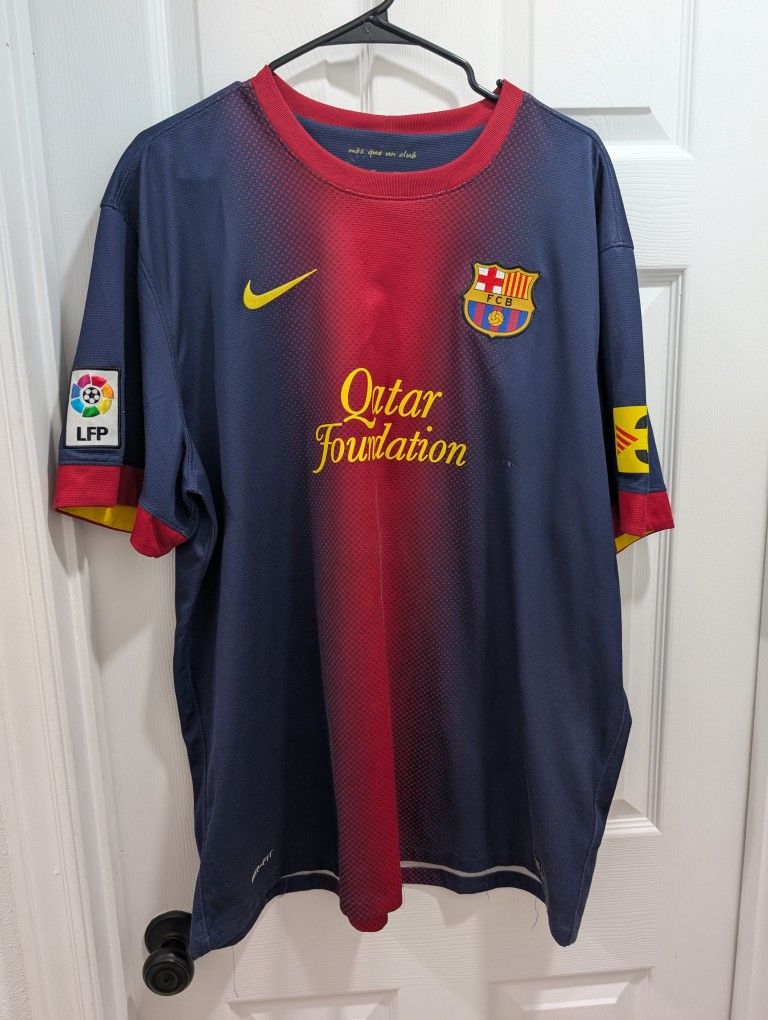 Vintage Barcelona 2012-2013 Home Soccer Jersey Football Kit Shirt 
