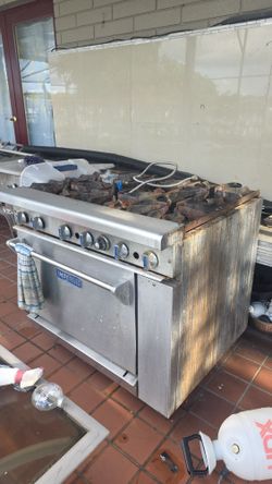 Commercial 6 Burner Range Stove Gas