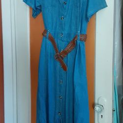 Women's Jean's Overall Dress 