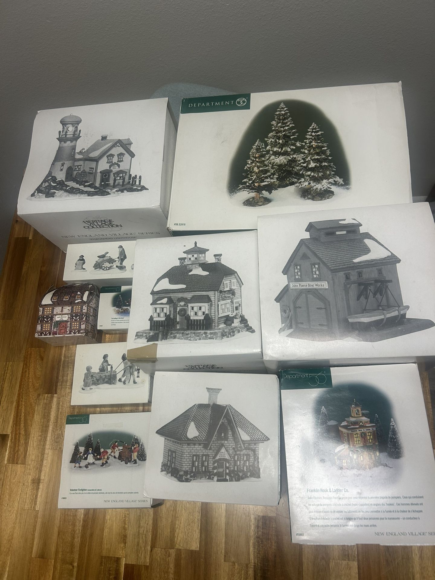 Vintage Christmas Village Decorations Hand Painted Porcelain by Department 56