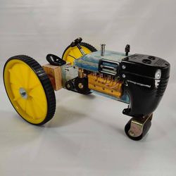 Tractor Assemblage Art