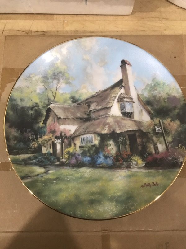 The Periwinkle Tea Rooms Plate By Marty Bell For Sale In