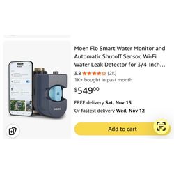 Moen Flo Smart Water Monitor and Auto Shutoff Sensor