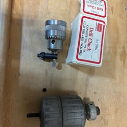 2 Drill Chucks By Craftsman And Chicago Used But Good Working Condition 