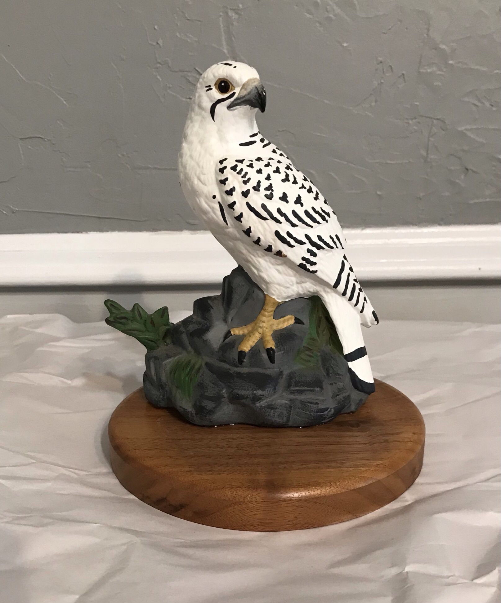 Vintage White Porcelain USAFA Falcon Figurine