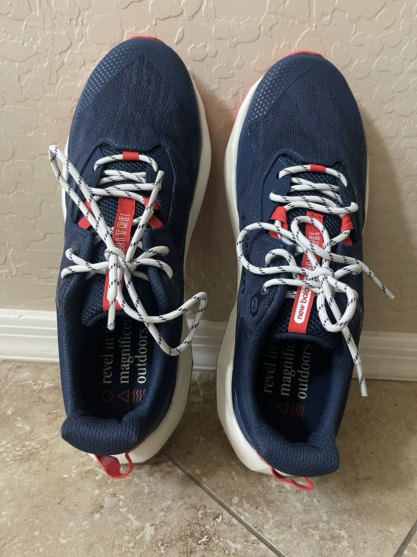 Men's New Balance Nitrelv6 Trail Runner Trail Running Shoes Navy Blue-Size 11.5