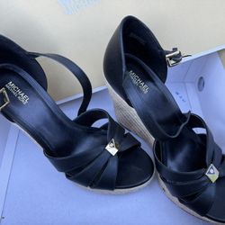 Michael Kors Maggie Wedge Black Size 9