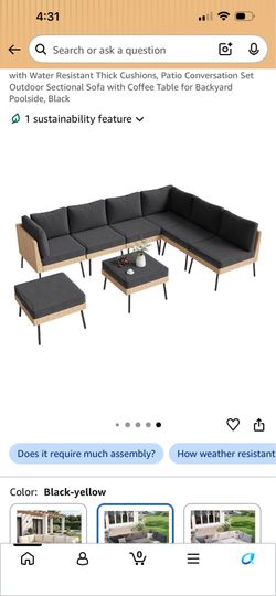 New, 8 pieces outdoor patio set( already assembled